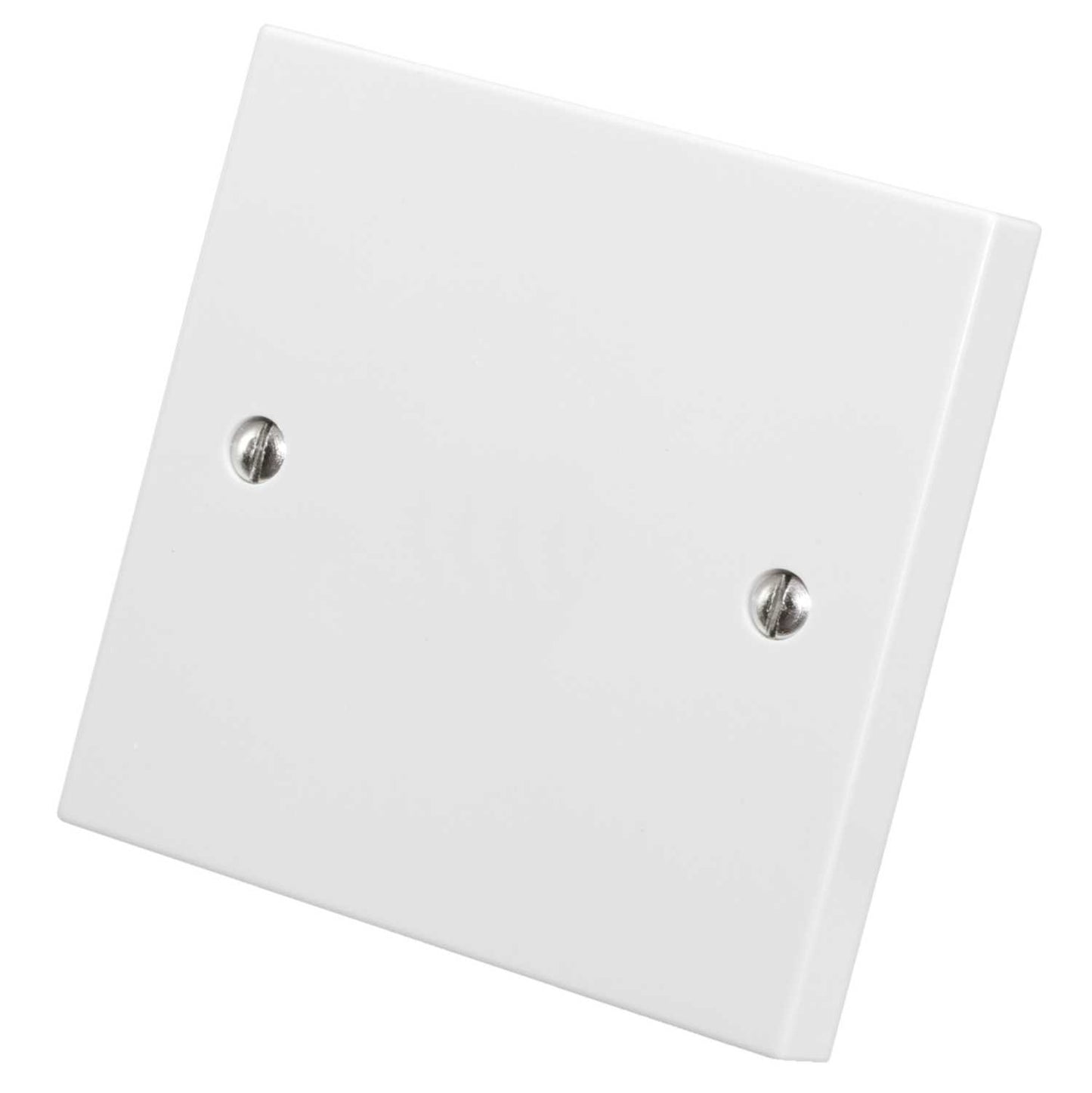 M2 Square 1 Gang Blank Plate White