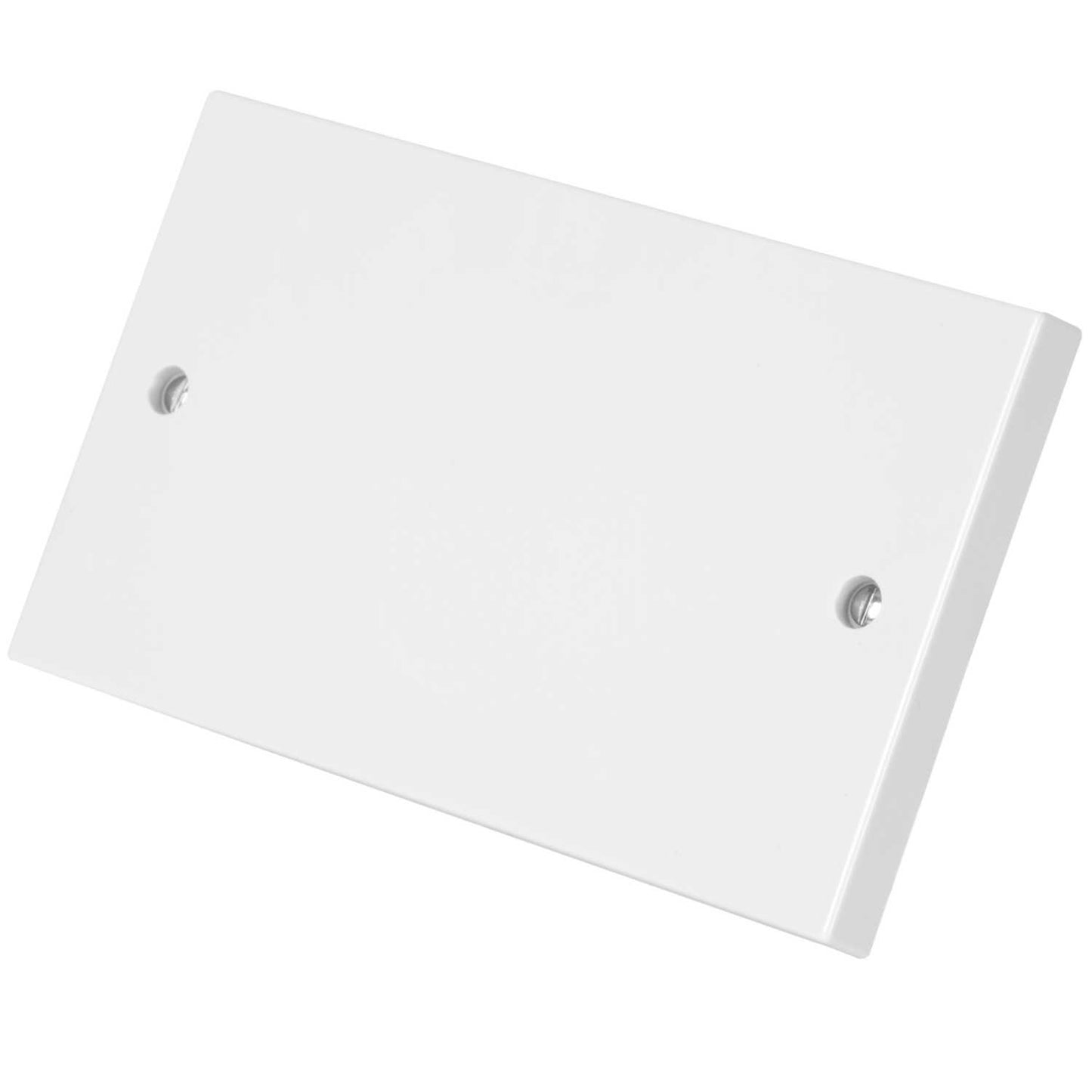 M2 Square 2 Gang Blank Plate White