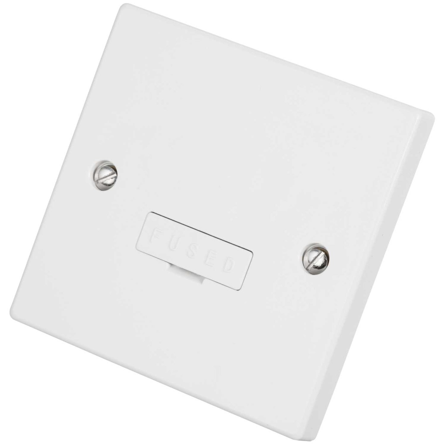 M2 Square 13A Unswitched Fused Spur with Flex Outlet White