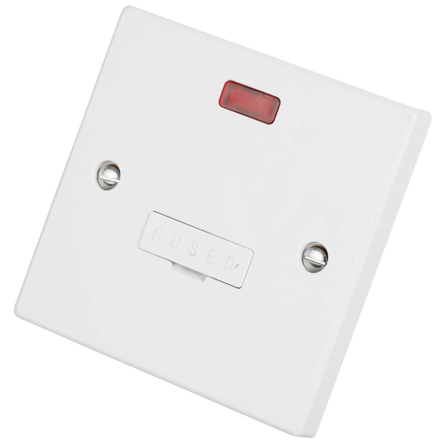 M2 Square 13A Unswitched Fused Spur with Neon White