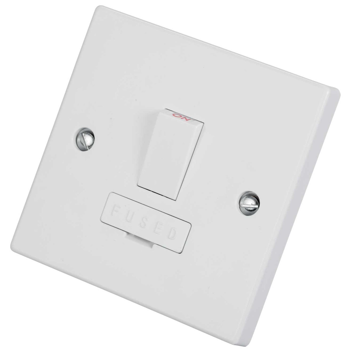 M2 Square 13A DP Switched Fused Spur with Flex Outlet White