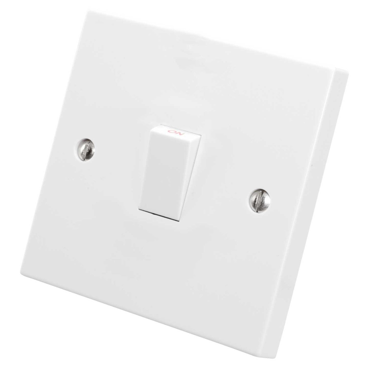 M2 Square 20A DP Switch White