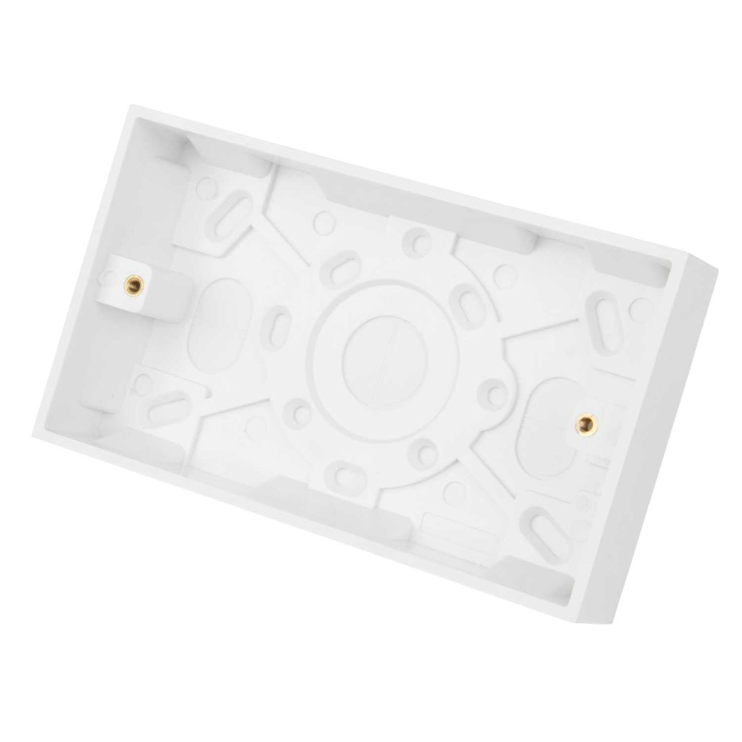 M2 Square 2 Gang 25mm Pattress Back Box White