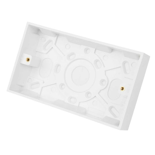 M2 Square 2 Gang 25mm Pattress Back Box White