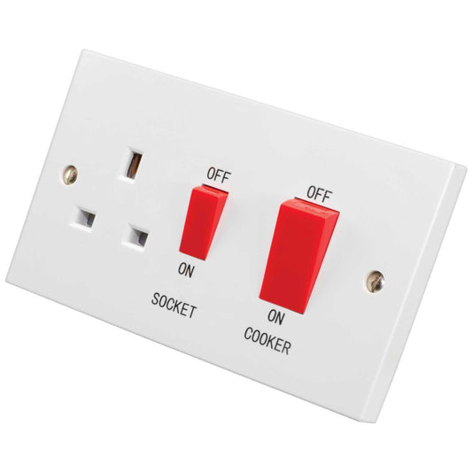 M2 Square 45A DP Cooker Control Unit White
