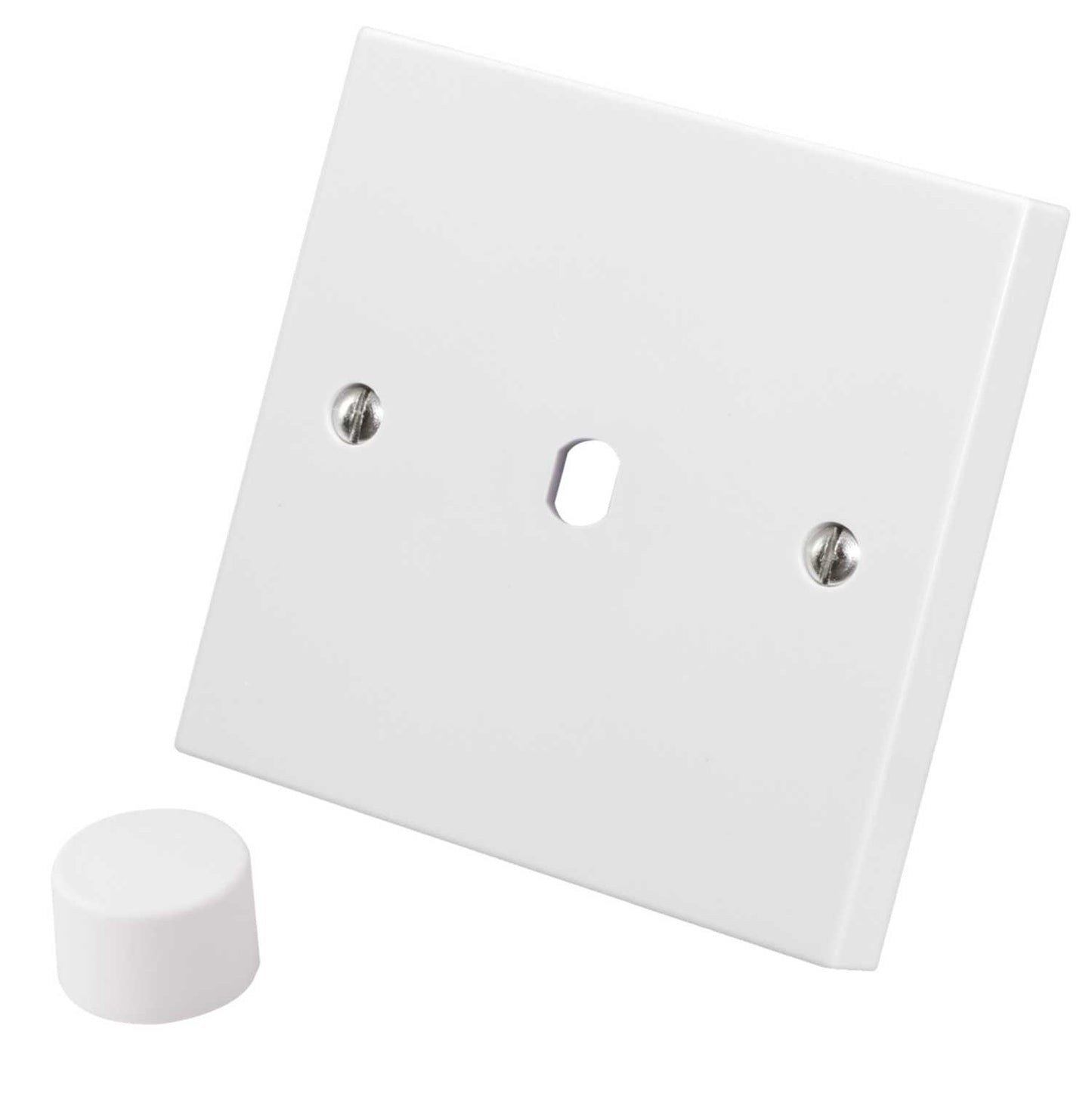 M2 Square 1 Gang Dimmer Switch Plate Kit White