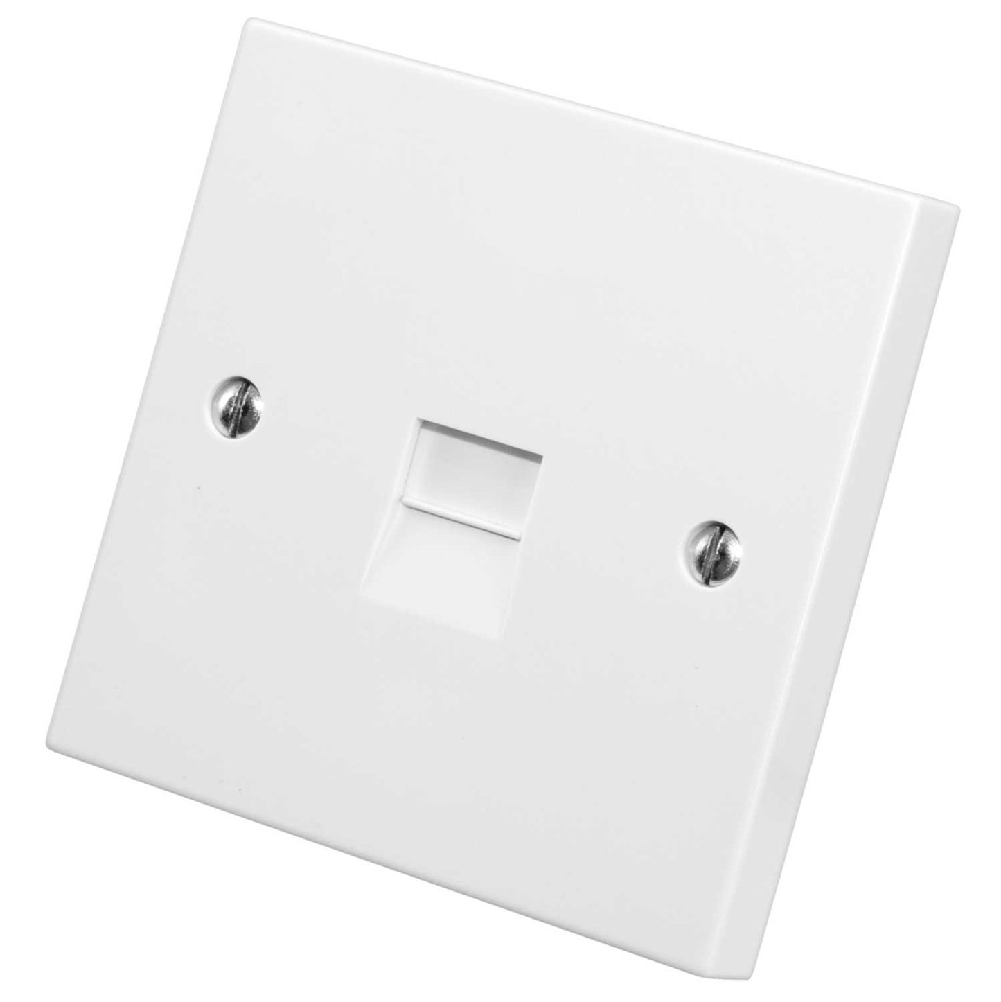 M2 Square 1 Gang Secondary Telephone Socket White