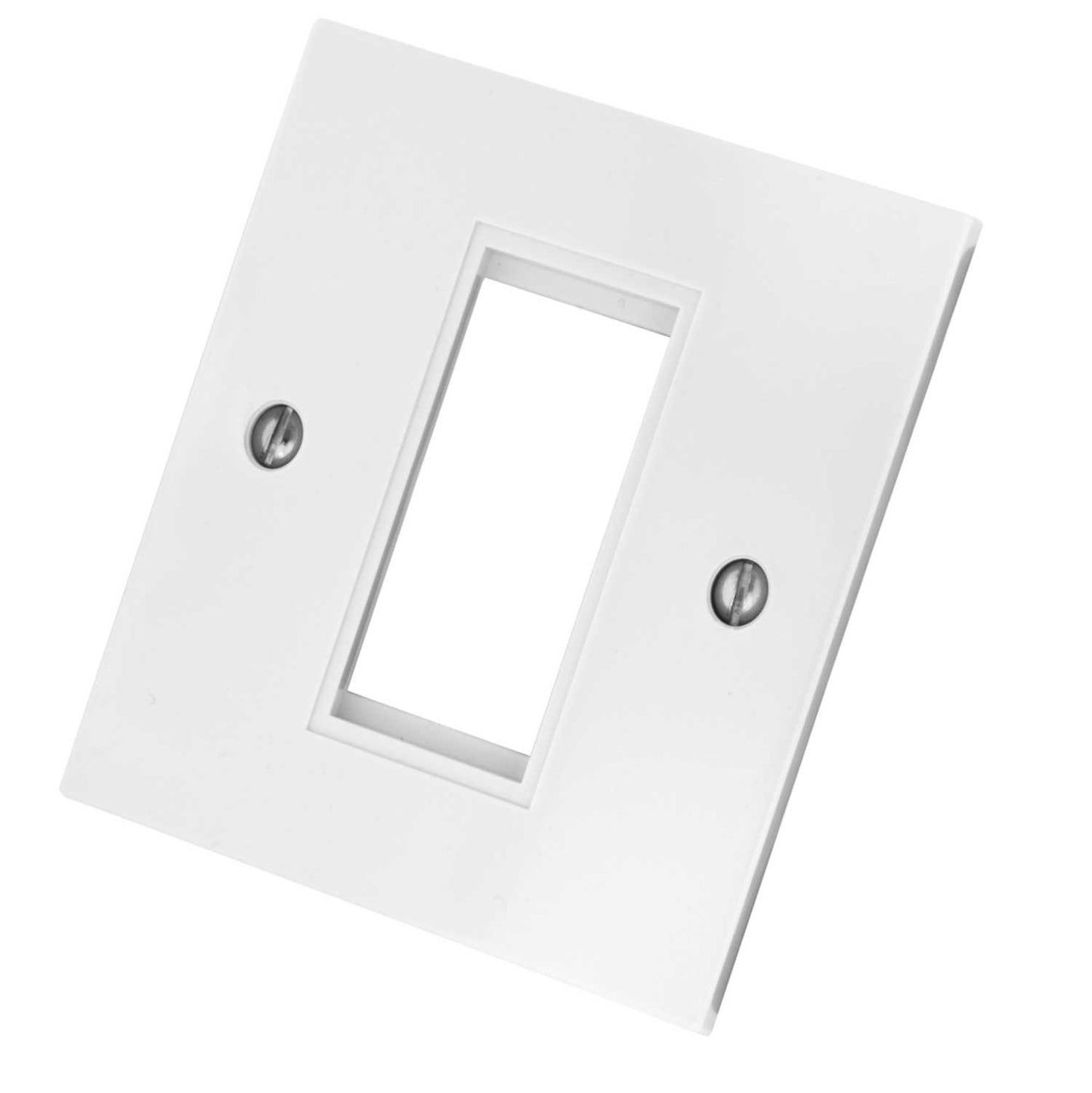 M2 Square 1 Gang 1 Euro Module Front Plate White