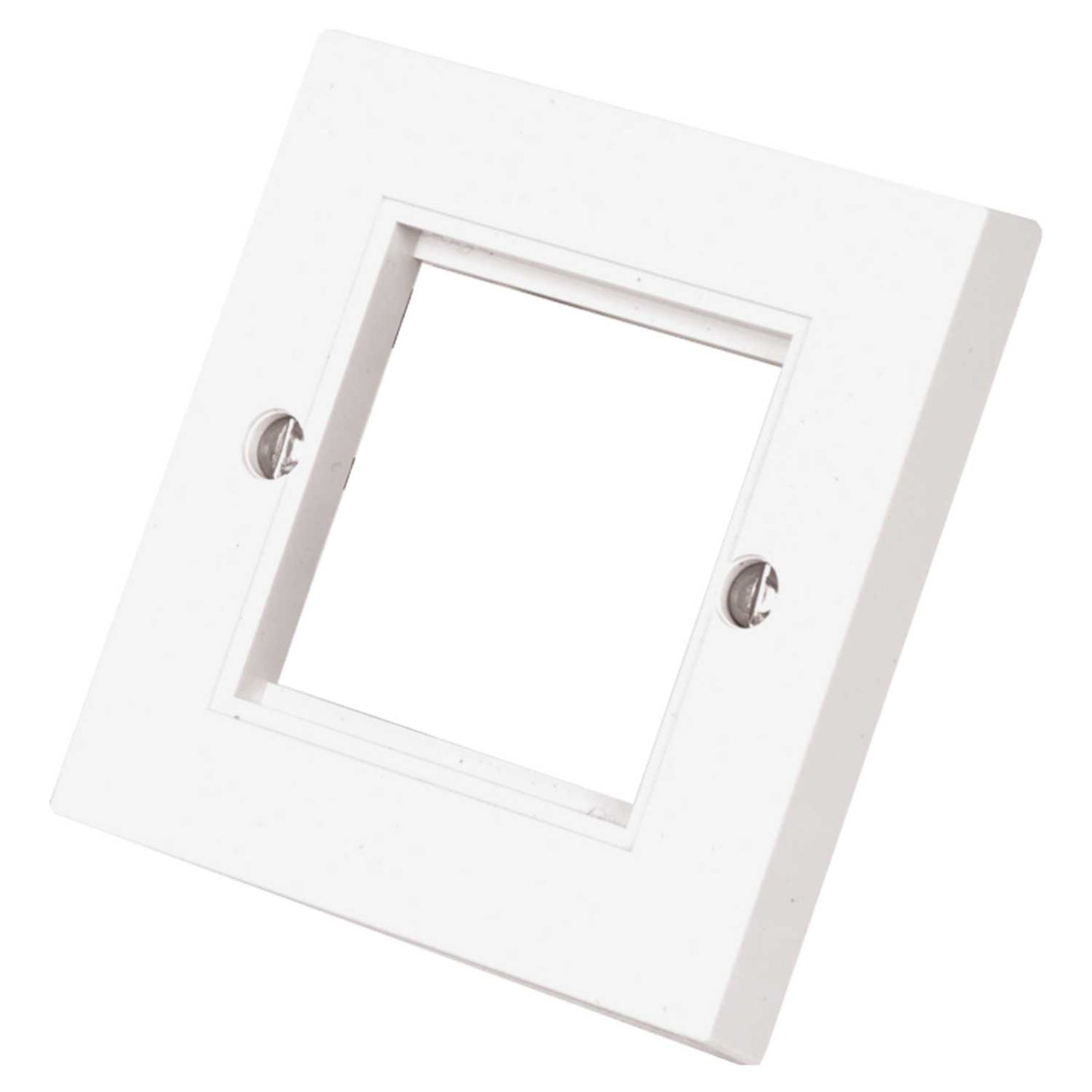 M2 Square 1 Gang 2 Euro Module Front Plate White