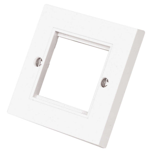 M2 Square 1 Gang 2 Euro Module Front Plate White