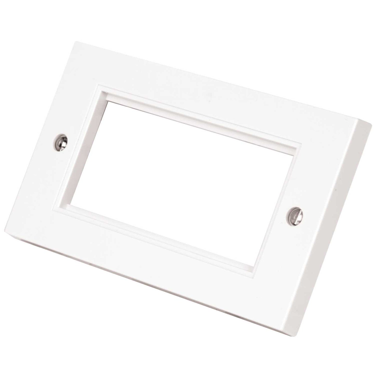 M2 Square 2 Gang 4 Euro Module Front Plate White