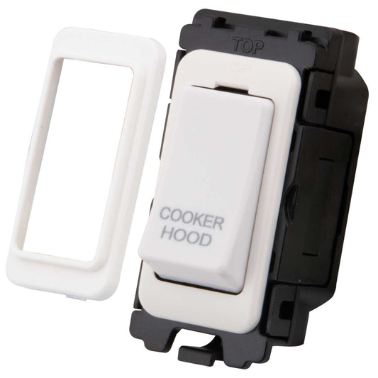 M2 Grid 20A Double Pole Grid Switch marked Cooker Hood