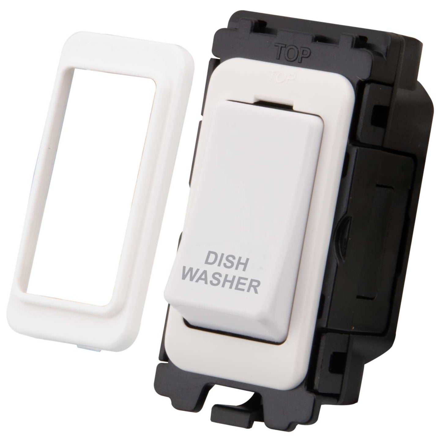 M2 Grid 20A Double Pole Grid Switch marked Dish Washer