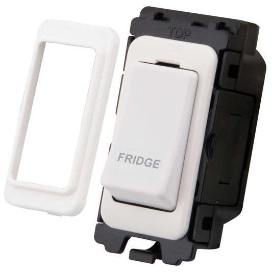 M2 Grid 20A Double Pole Grid Switch marked Fridge