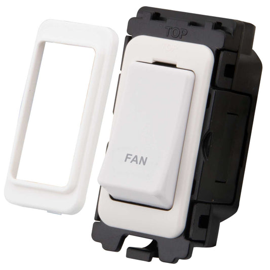M2 Grid 20A Double Pole Grid Switch marked Fan