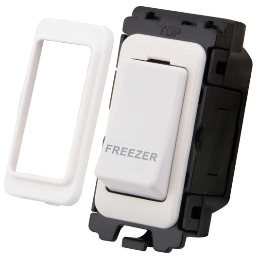 M2 Grid 20A Double Pole Grid Switch marked Freezer