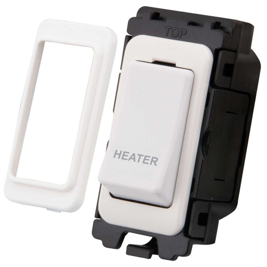M2 Grid 20A Double Pole Grid Switch marked Heater
