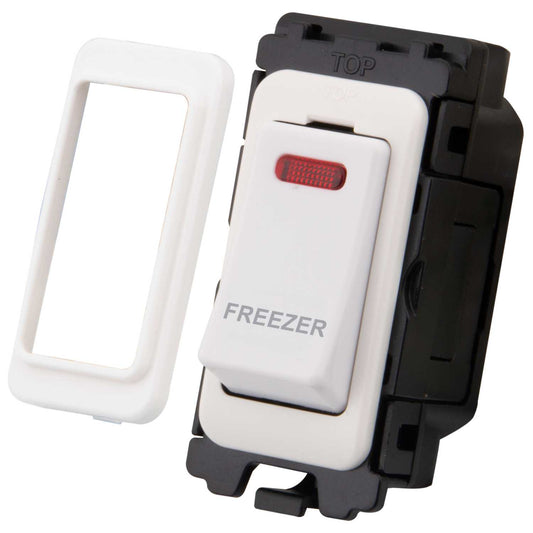 M2 Grid 20A Double Pole Grid Switch with Neon marked Freezer