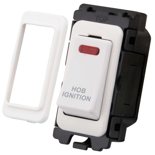 M2 Grid 20A Double Pole Grid Switch with Neon marked Hot Tap