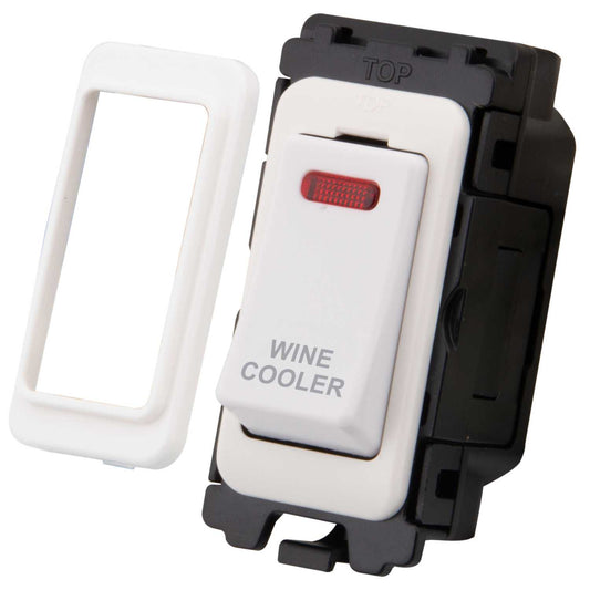M2 Grid 20A Double Pole Grid Switch with Neon marked Wine Cooler
