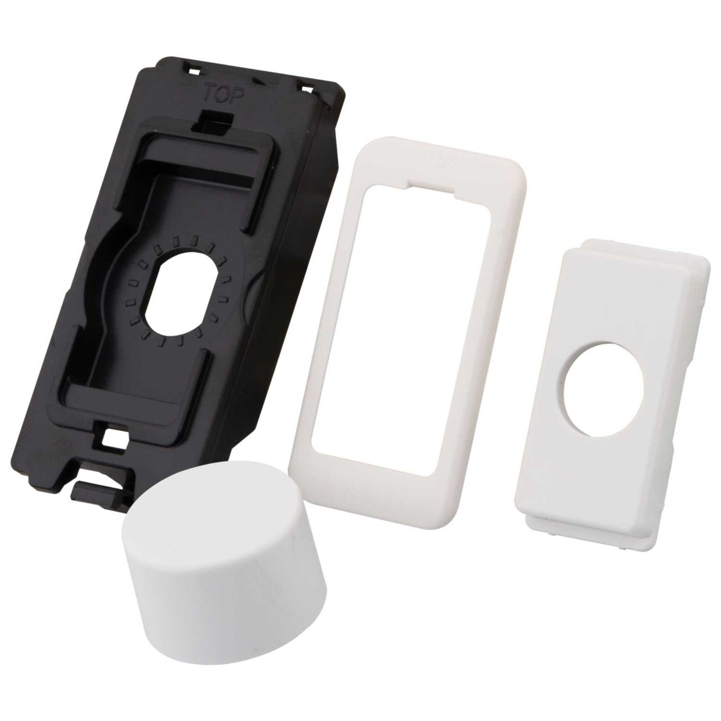 M2 Grid Dimmer Assembly Module Black with White Cap
