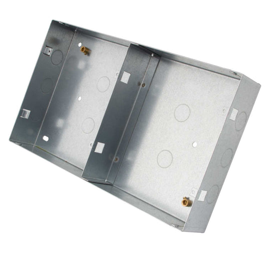 M2 Grid Media Plate Flush Metal Back Box