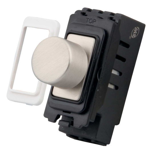 M2 Grid 2 Way Intelligent Grid Dimmer Module Brushed Stainless Steel