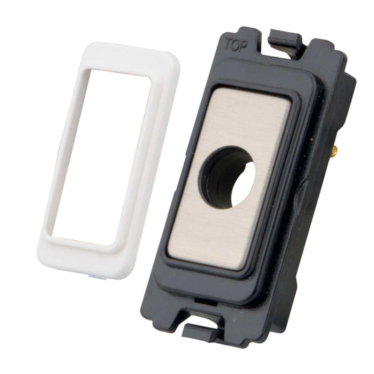M2 Grid 20A Grid Flex Outlet Brushed Stainless Steel