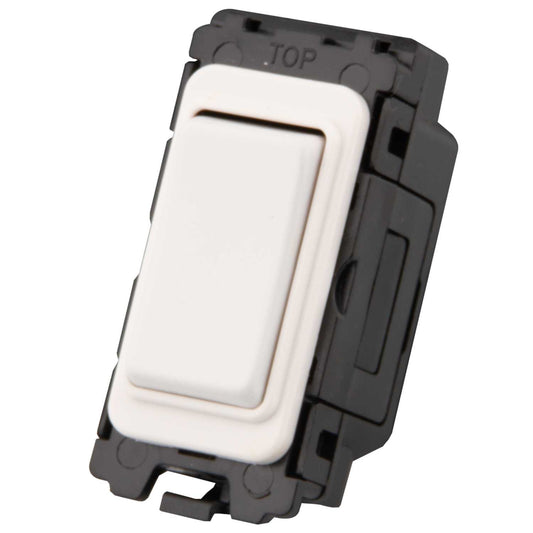 M2 Grid 20A 3 Position Retractive Grid Switch Painted Matt White