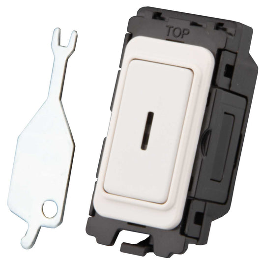 M2 Grid 20A DP 2 Way Grid Key Switch Painted Matt White
