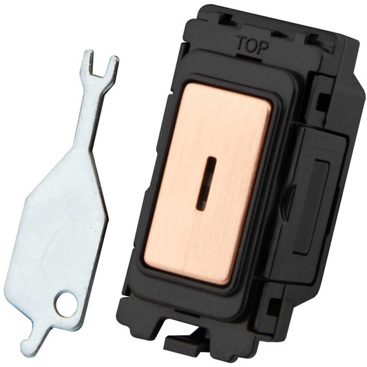 M2 Grid 20A DP 2 Way Grid Key Switch Copper