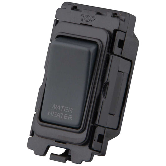 M2 Grid 20A DP Grid Switch marked Water Heater Granite Blue