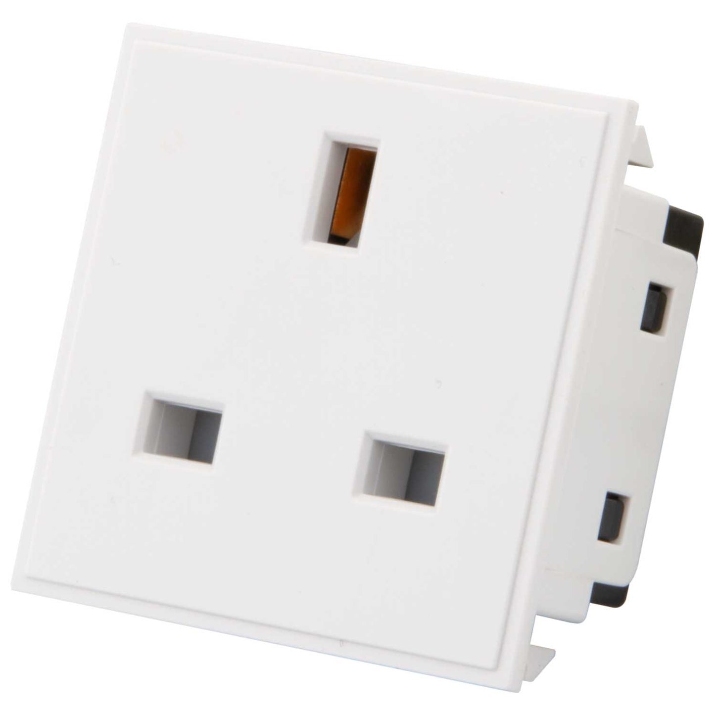 M2 Grid 13A UK Socket Euro Module White