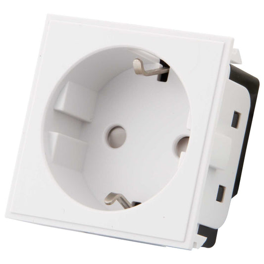 M2 Grid 16A Euro Socket Module White