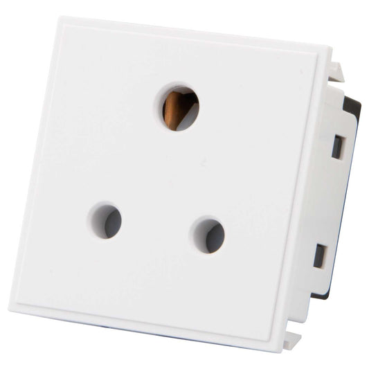 M2 Grid 5A Socket Euro Module White