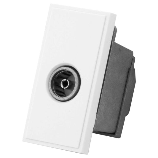 M2 Grid Female Coax Euro Module White