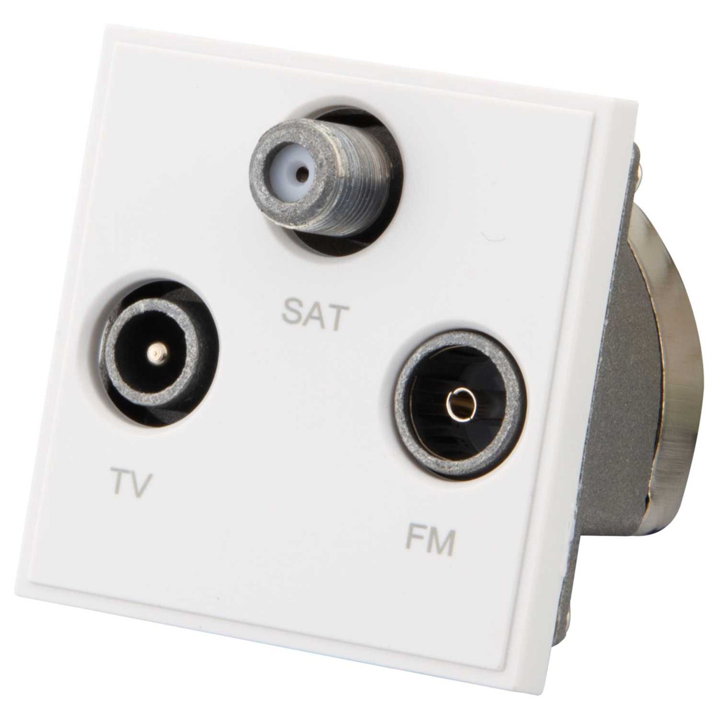 M2 Grid Television, Radio and Satellite Triplex Shielded Module White