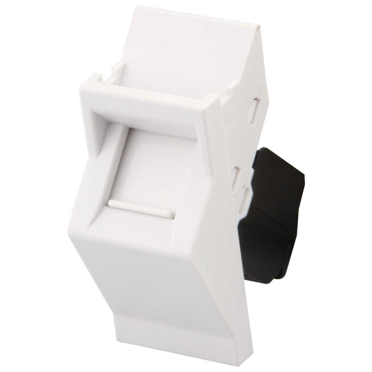 M2 Grid CAT5E Angled Euro Module White