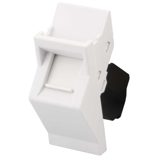 M2 Grid CAT6 Angled Euro Module White