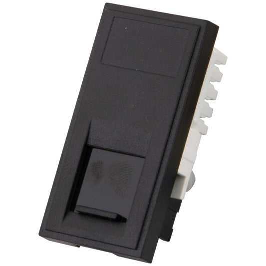 M2 Grid RJ45 CAT5E Euro Module Black