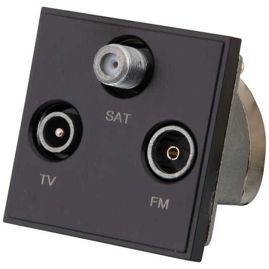 M2 Grid Television, Radio and Satellite Triplex Shielded Module Black