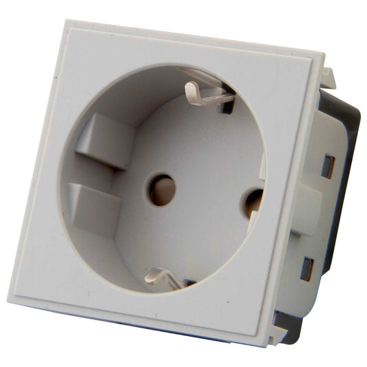 M2 Grid 16A Euro Socket Module Grey