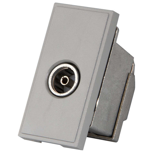 M2 Grid Female Coax Euro Module Grey