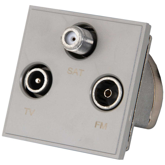 M2 Grid Television, Radio and Satellite Triplex Shielded Module Grey