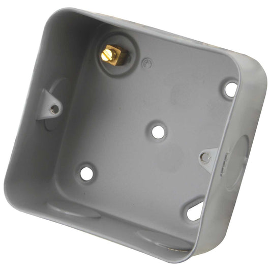 M2 Metal 1 Gang 40mm Surface Mounting Box Metal Clad