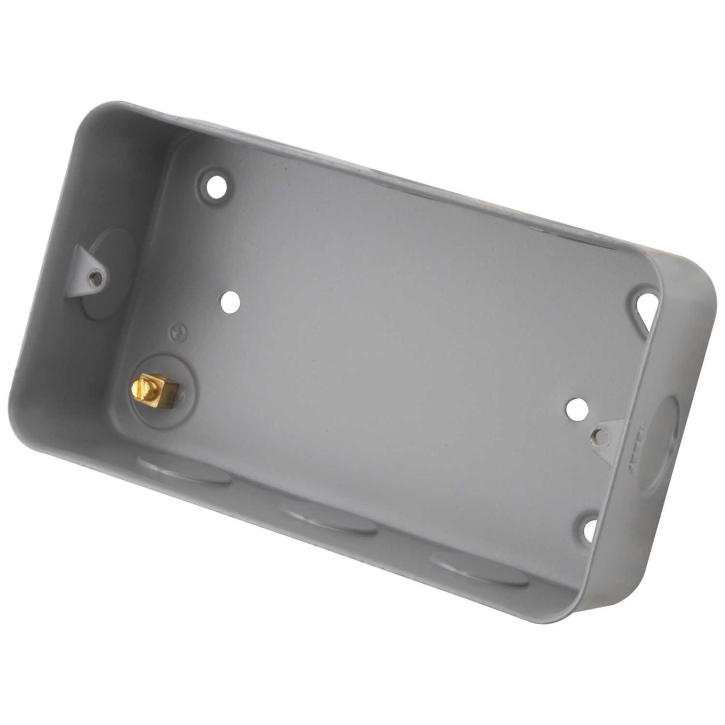 M2 Metal 2 Gang 40mm Surface Mounting Box Metal Clad