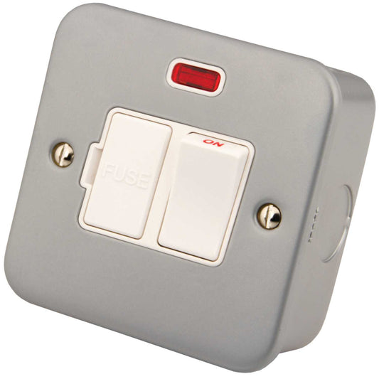 M2 Metal 13A Switched Fused Spur with Neon Metal Clad