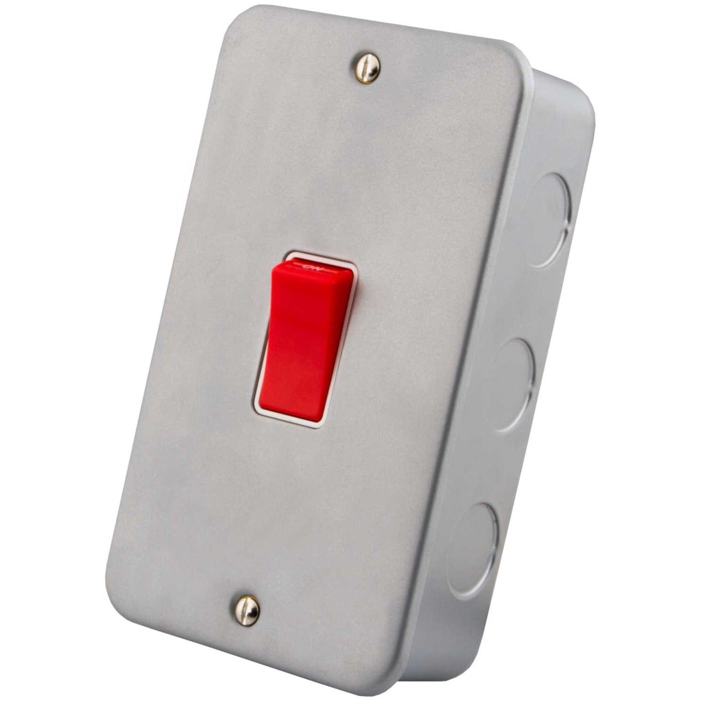 M2 Metal 45A DP 2 Gang Vertical Switch Metal Clad
