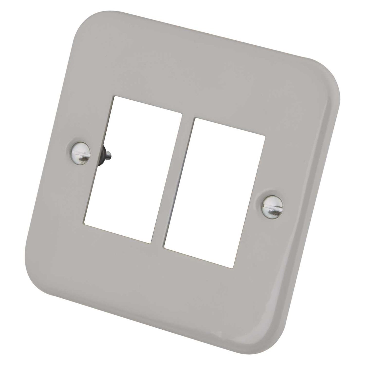 M2 Metal 1 Gang 2 LJ6C Module Front Plate Metal Clad