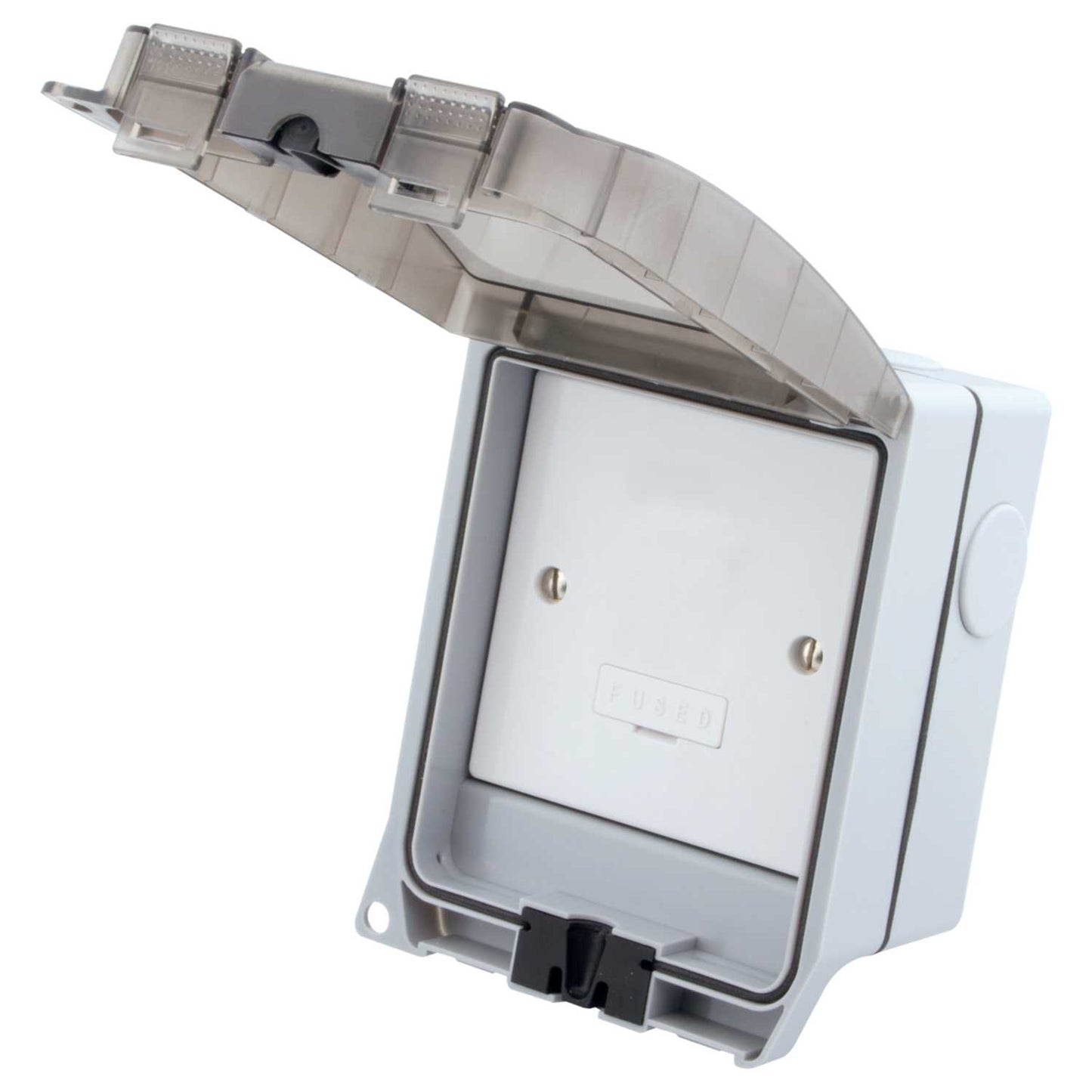 M2 Weatherproof 13A Unswitched Fused Spur with Clear Lid IP66
